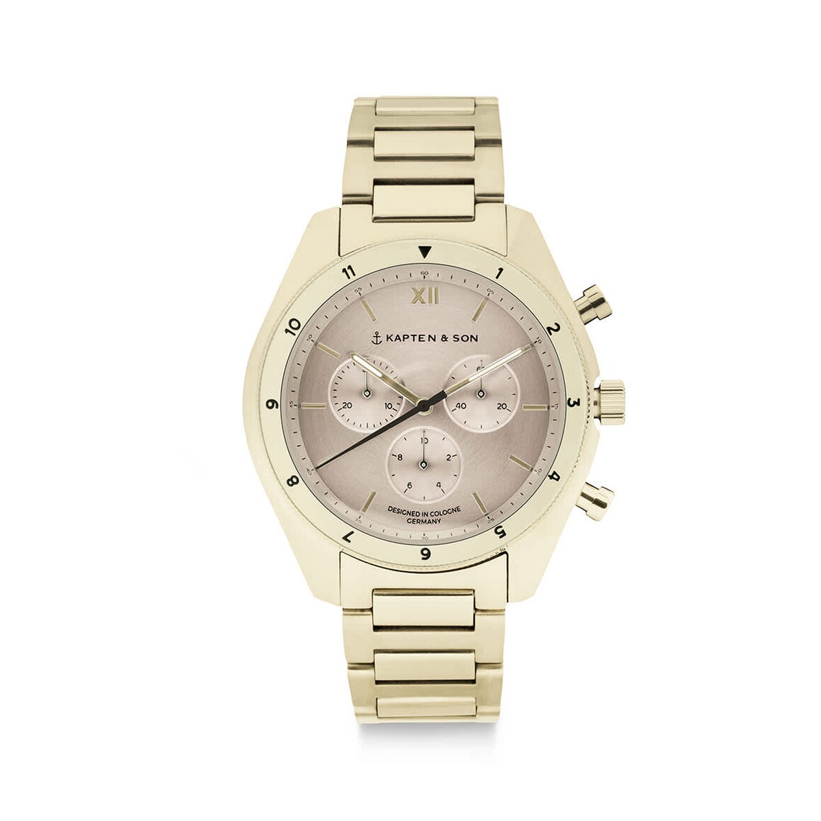 Kpten & Son Rise Small Light Gold Cream Steel